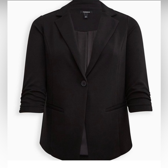 Torrid Black Studio Cupro Classic Blazer Size 5X (28) NWT - Picture 5 of 11